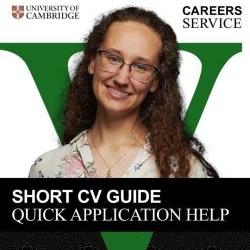Short CV Guide uk academic job cover letter