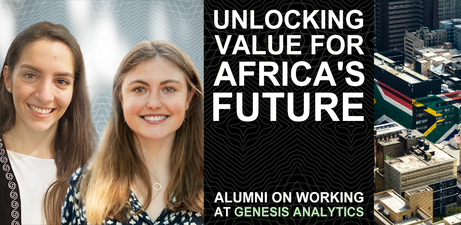 Unlocking value for Africa's future: alumni on working at Genesis Analytics consultancy blog